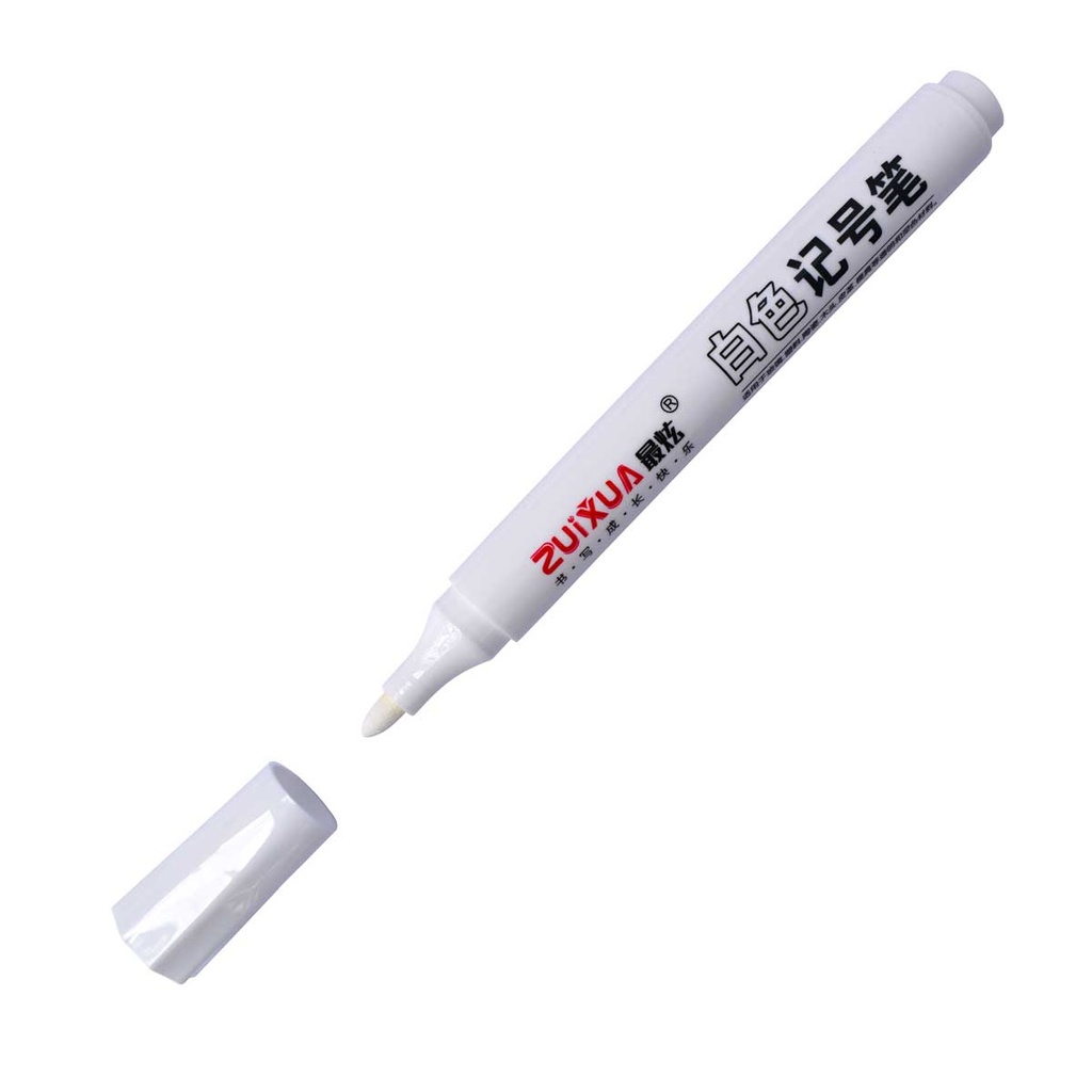 Marcador permanente blanco 0637 Zuixua cajita de 10pcs