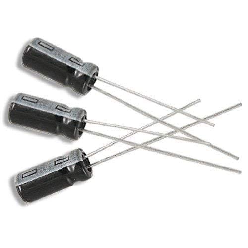 Robotica - Condensador electrolítico radial, 100uF, 25V, 105ºC