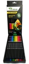 Color largo redondo mina 4mm SUPER SOFT madera negra La Selva de 12 colores + tajador