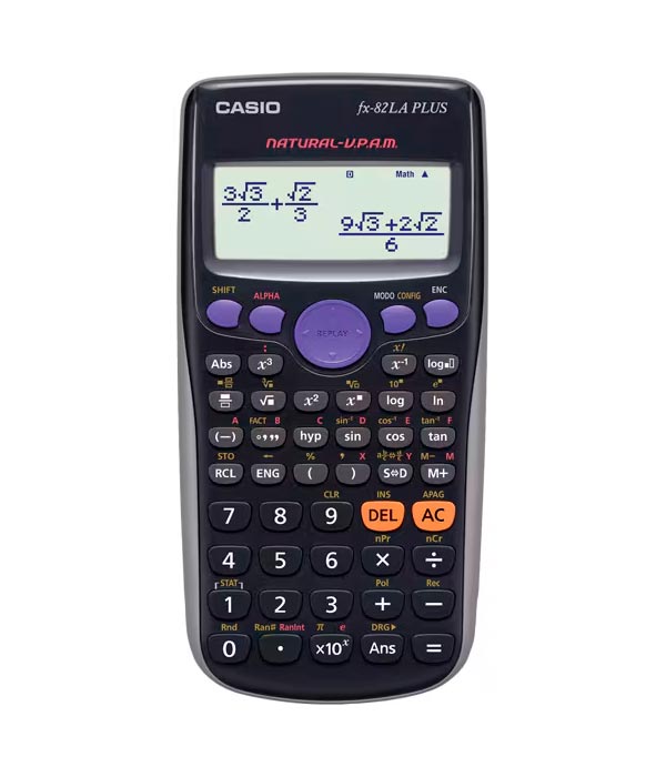 Calculadora Cientifica CASIO FX-82LAPLUS 252 funciones + pila AAA en idioma Español