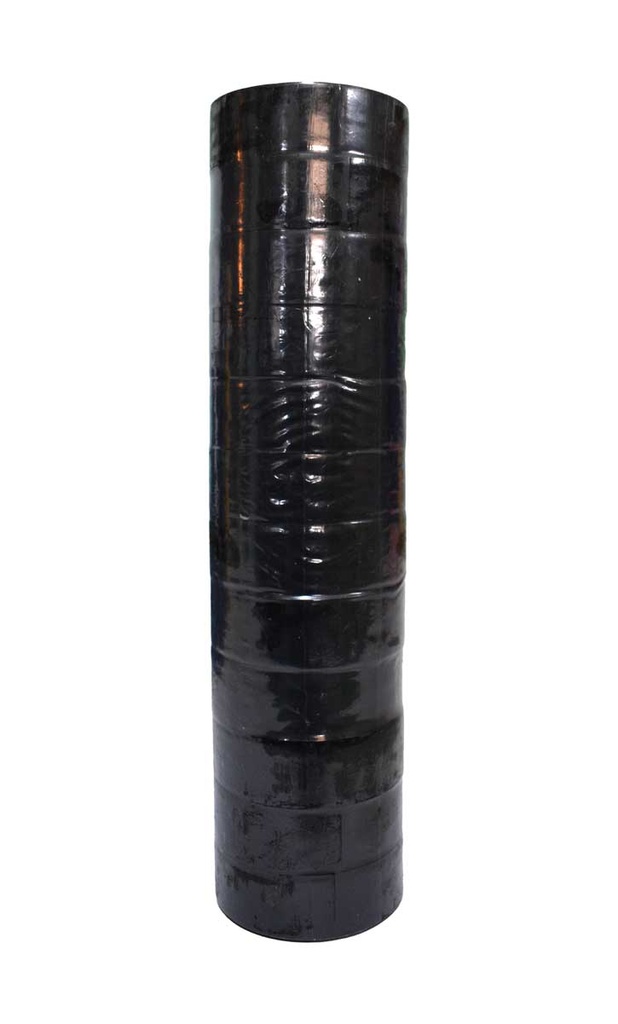 [130518-N] Cinta aislante PVC 5m La Selva, torre de 12pcs (Negro)