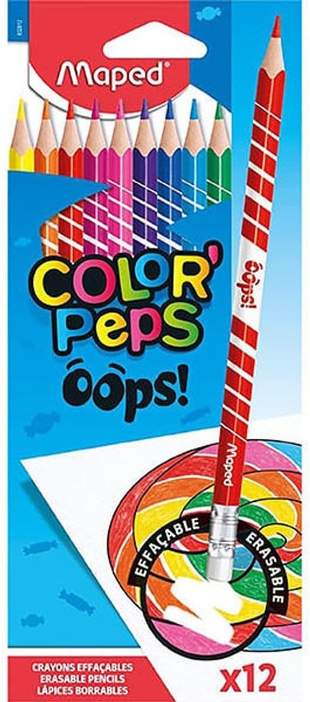 Color largo PEPS BORRABLES Maped cajita de 12 colores