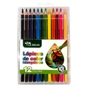 Color largo tiangular mina 4mm estuche RIGIDO La Selva de 12 colores