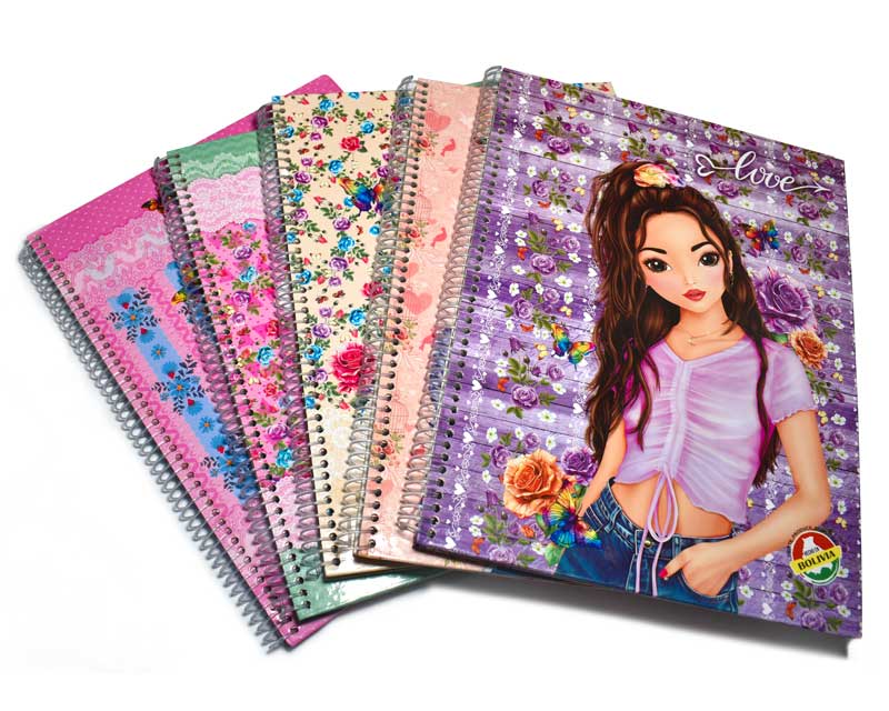 Cuaderno anillado full color DISEÑOS  CARTA INMAPEL 100 hojas.