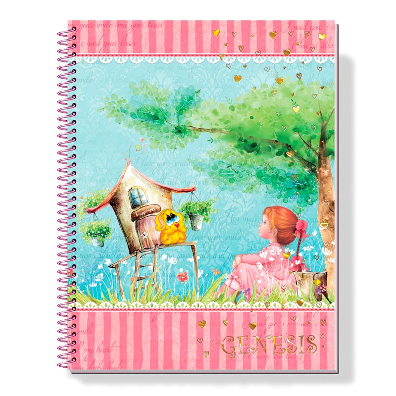 Cuaderno anillados full color medio oficio Tipo Genesis RODYM100h