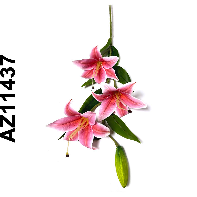 Flor - ramo de lirios AZ11437, alto 100 cm, 3 corolas de 12cm