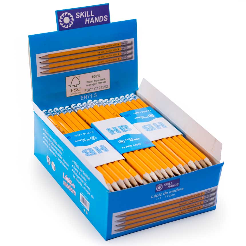 Lapiz negro Super Sergi cascara amarilla 12 pcs.