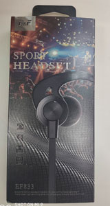 Audifono con control de volumen con ajustador a la oreja, max series 1.2m. EF-833 E&F