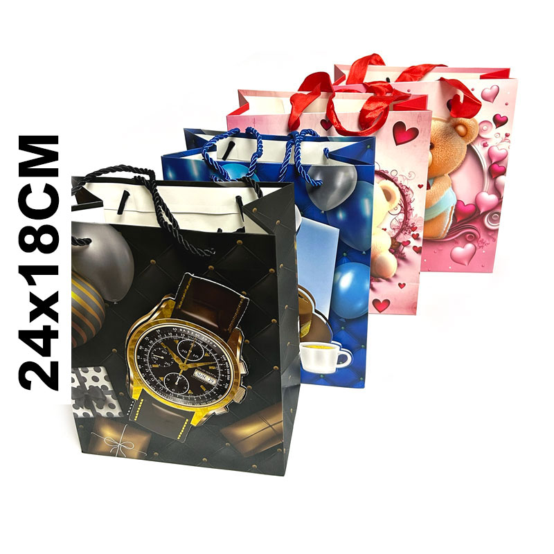 BOLSAS DE REGALO PEQUEÑO 24x18x8cm, bolsa de 12pcs