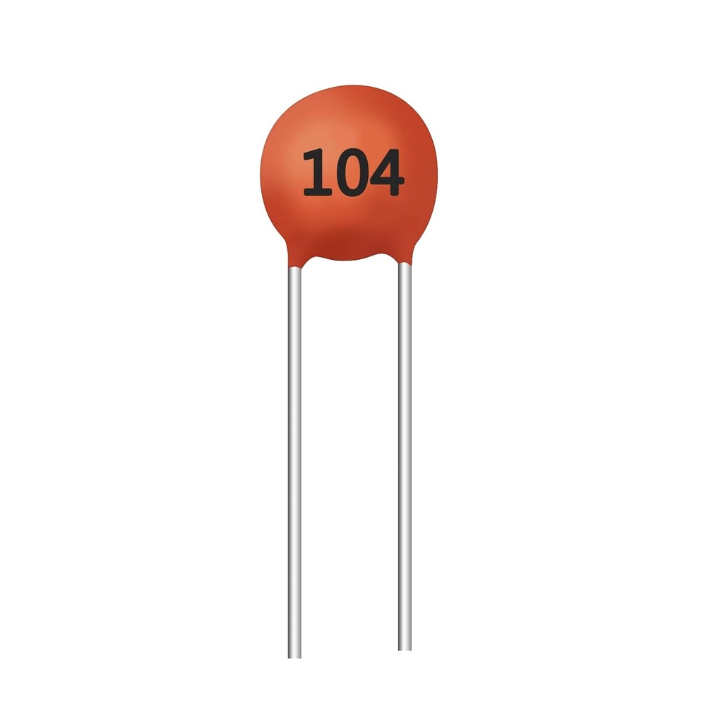 Robotica - condensador ceramico 104  en disco 0.1uf=100nf
