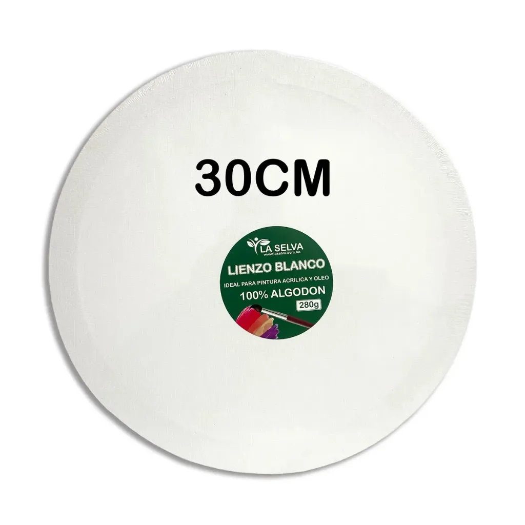 [LS30DC] Lienzo redondo 30cm BLANCO La Selva